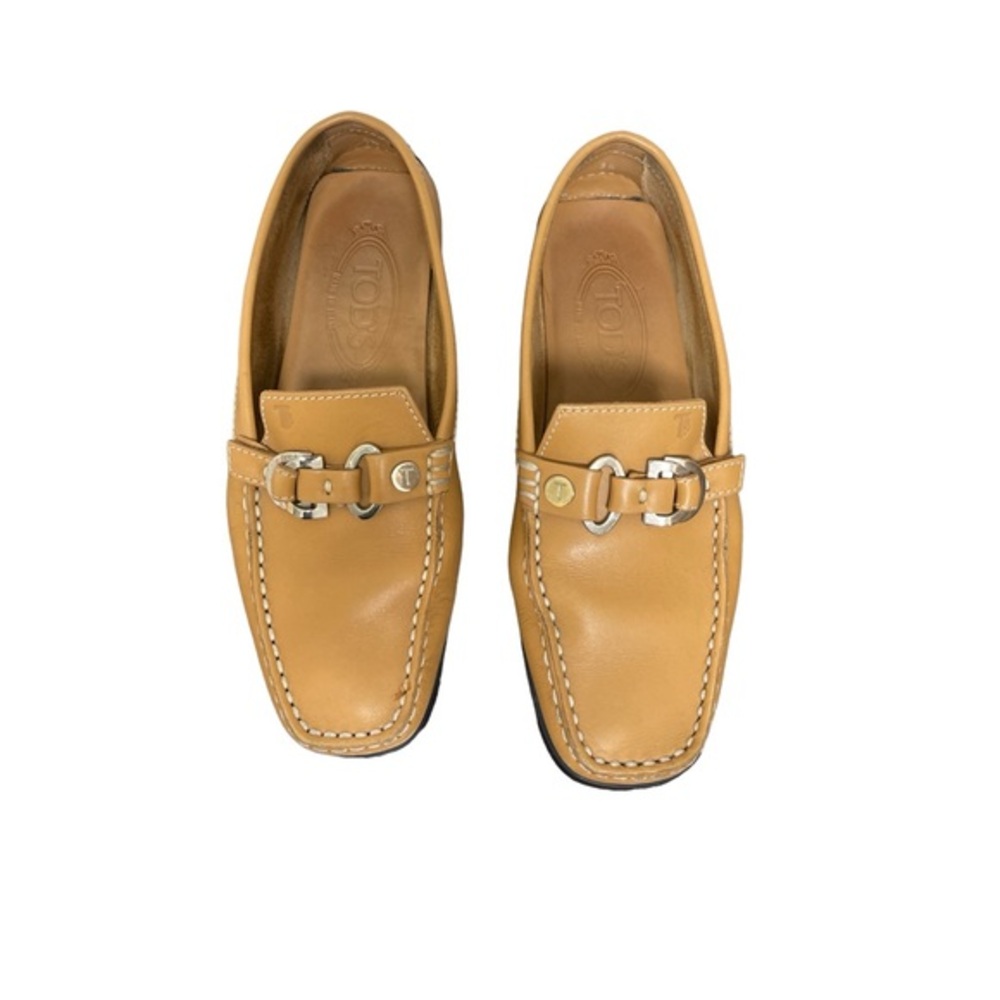 Tod's Blush Tan‎ Gommino Silver Horsebit Leather Driving Loafer EU 39 US 5